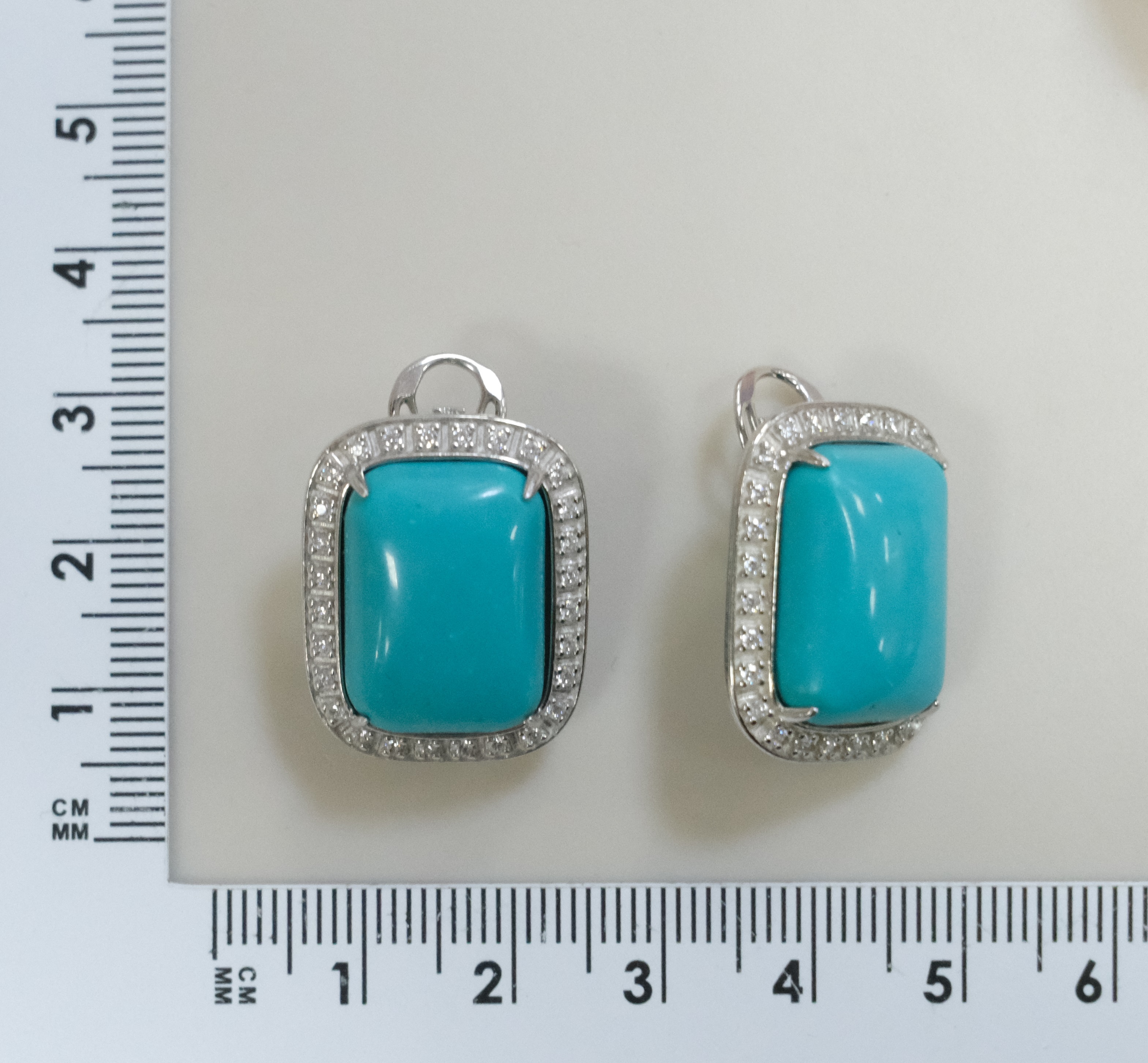 Серебряные серьги с бирюзой